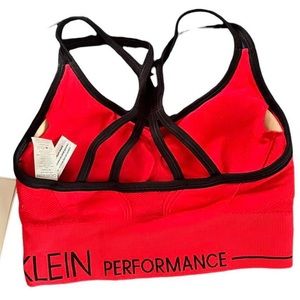Calvin Klein Performance Red & Black Sports Bra